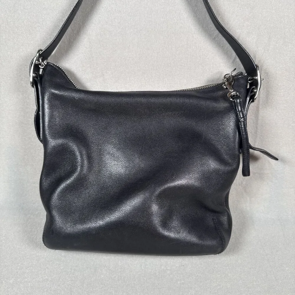 Vintage Coach Leather Purse A04D - 9326 Black Shoulder Crossbody Zipper